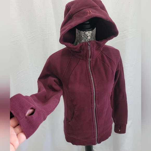 Lululemon Scuba Hoodie Sz 6 Light Cotton Fleece Dark Adobe EUC - Picture 5 of 14
